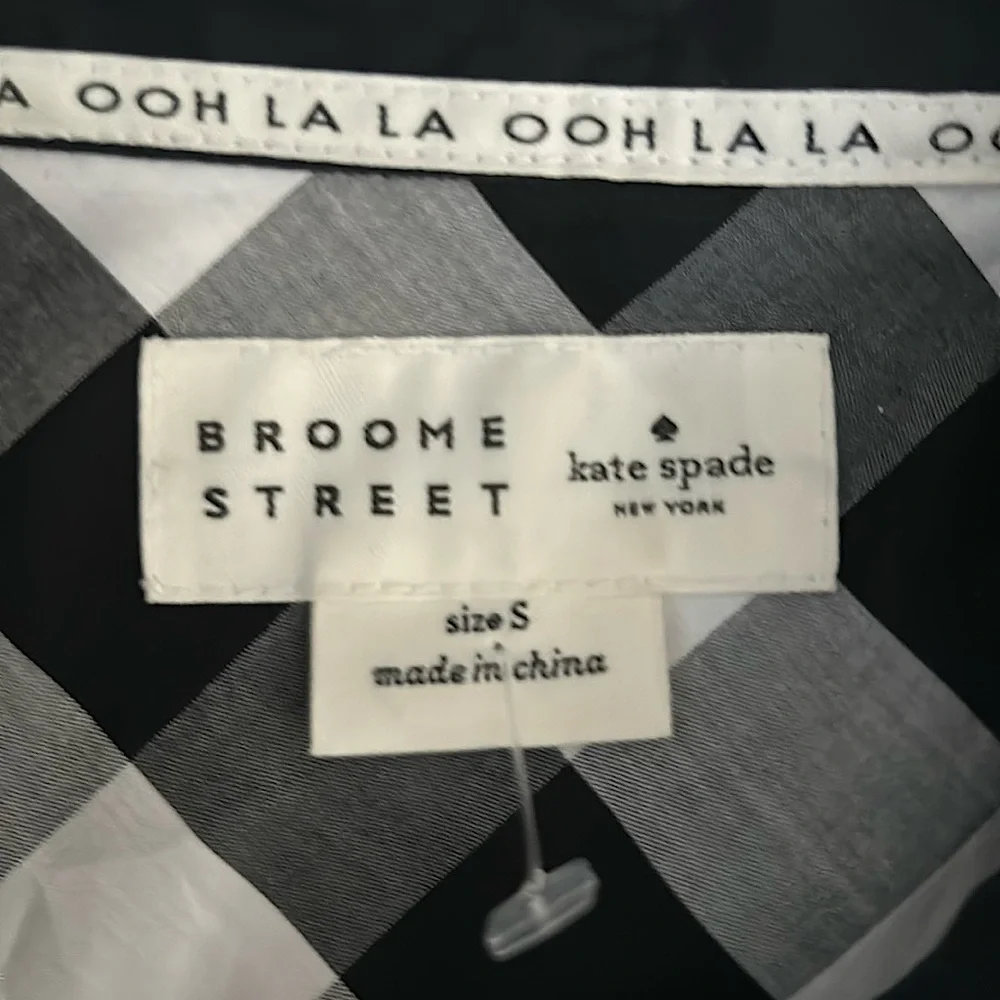 Broome Street Kate Spade Black/White Sleeveless Romper Shorts Set **Size S**🌸🌸 - Picture 4 of 4